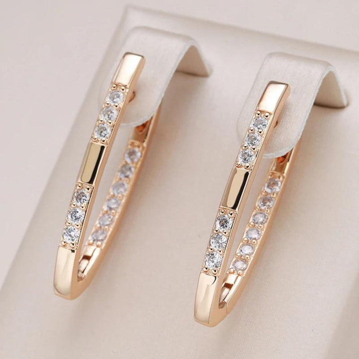 GOLD ZIRCONIA EARRINGS